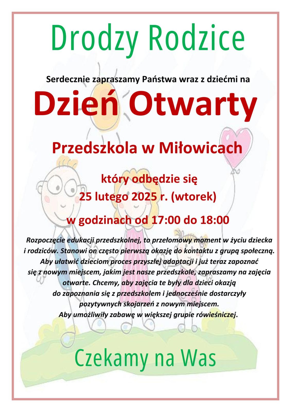 Dzień Otwarty Przedszkola w Miłowicach
